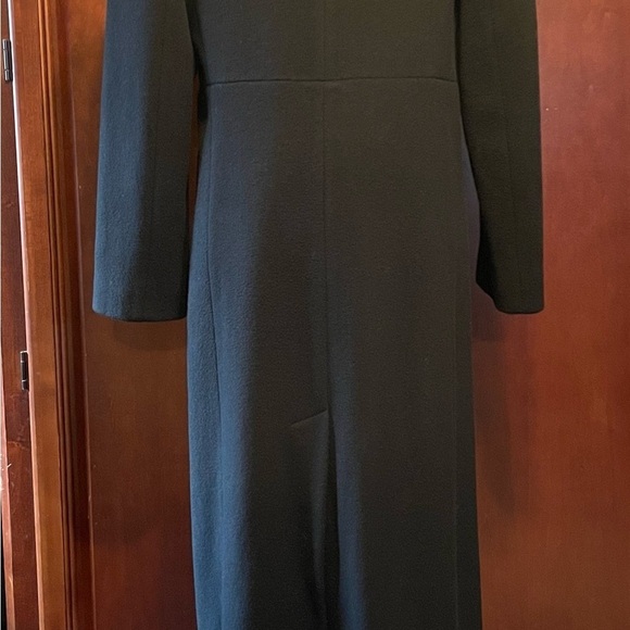 Steve by Searle Vintage Full Length Black Wool Cashmere Blend Coat Size 10 - Picture 3 of 9